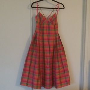 Isaac Mizrahi for Target pink plaid sun dress